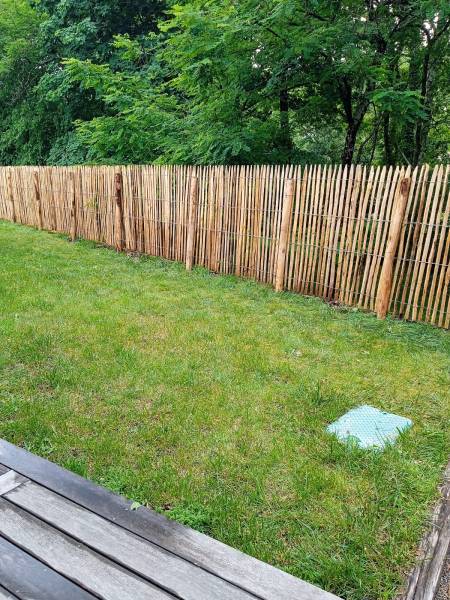 Devis gratuit pour installer une clôture ganivelle bois de châtaignier hauteur 1m fabrication française dans le Médoc