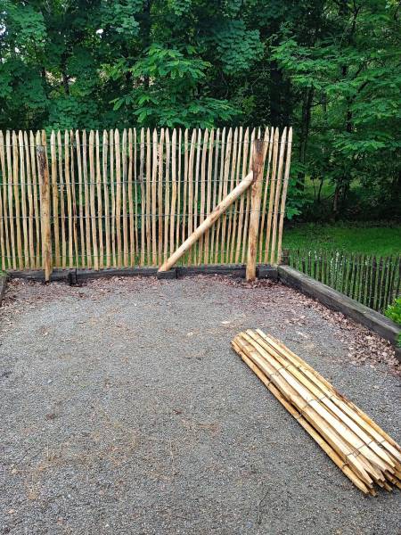 Devis gratuit pour installer une clôture ganivelle bois de châtaignier hauteur 1m fabrication française dans le Médoc